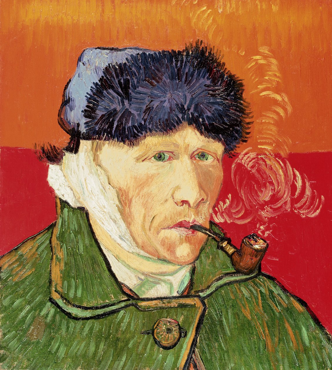 Self-Portrait with Bandaged Ear and Pipe by Vincent van Gogh