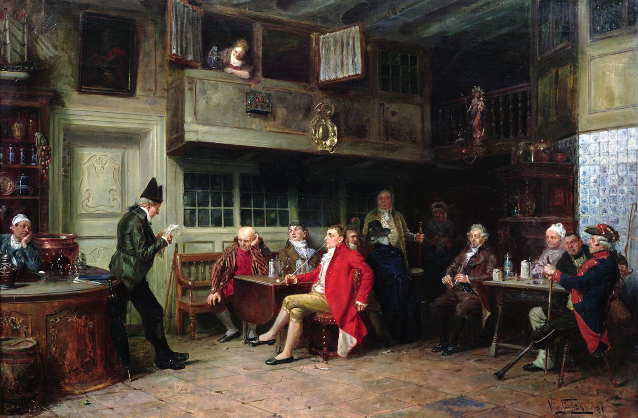 Pub interior with crowds by Vincent Stoltenberg Lerche