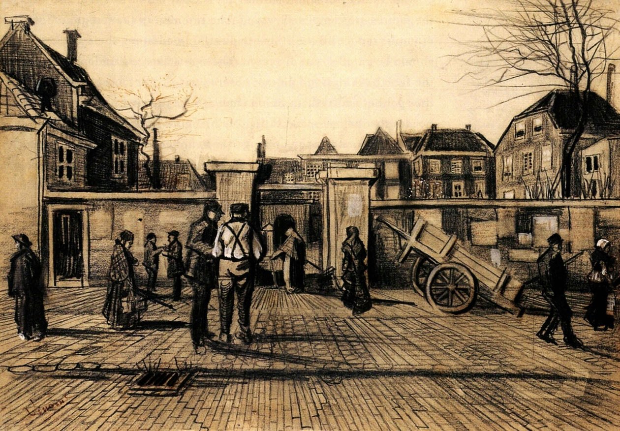 Entrance of the Municipal Bank of Loan in The Hague, 1882 by Vincent van Gogh