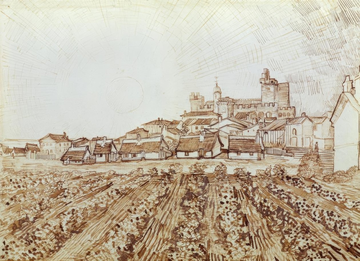 View of Saintes-Maries by Vincent van Gogh