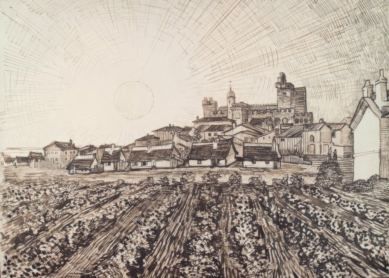 View of Les Saintes-Maries by Vincent van Gogh