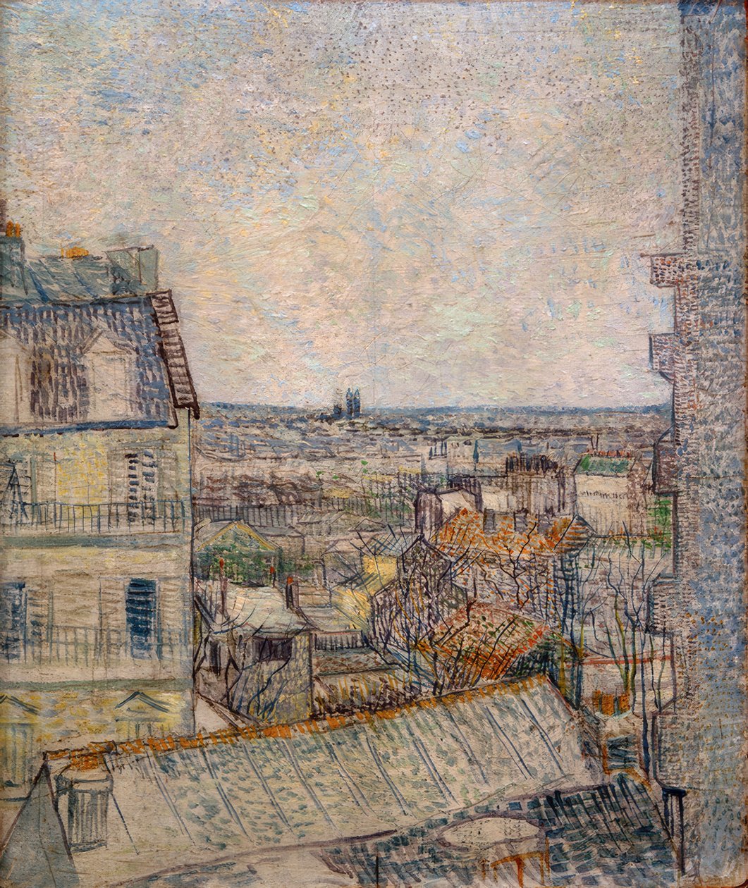View from the Window of the Apartment on Rue Lepic by Vincent van Gogh