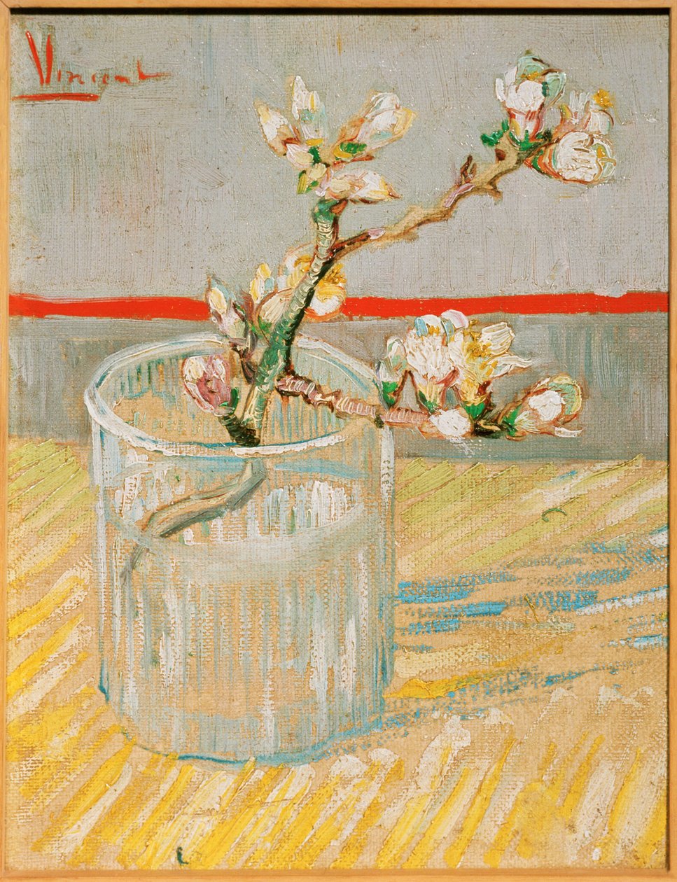 Blossoming Almond Branch in a Glass, March 1888 by Vincent van Gogh