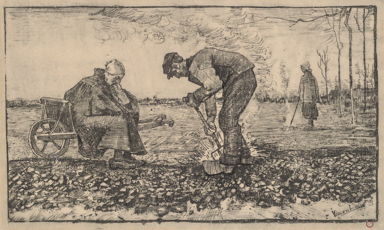 Burning Weeds by Vincent van Gogh