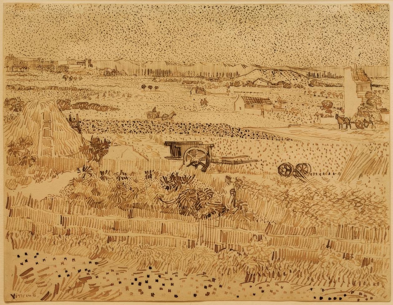 Harvest in Provence by Vincent van Gogh