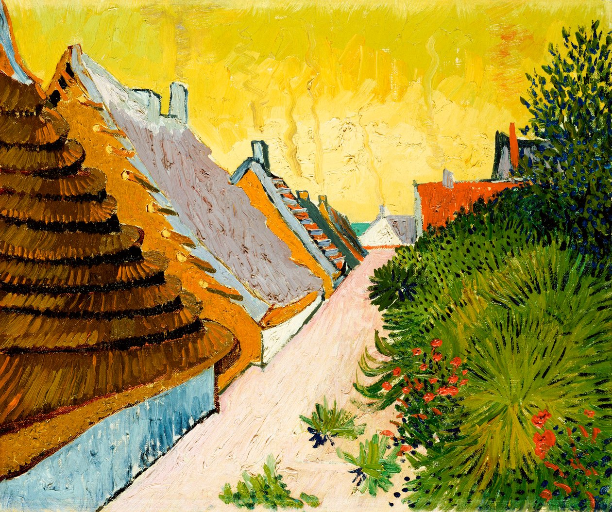 Farmhouses at Saintes-Maries, June 1888 by Vincent van Gogh
