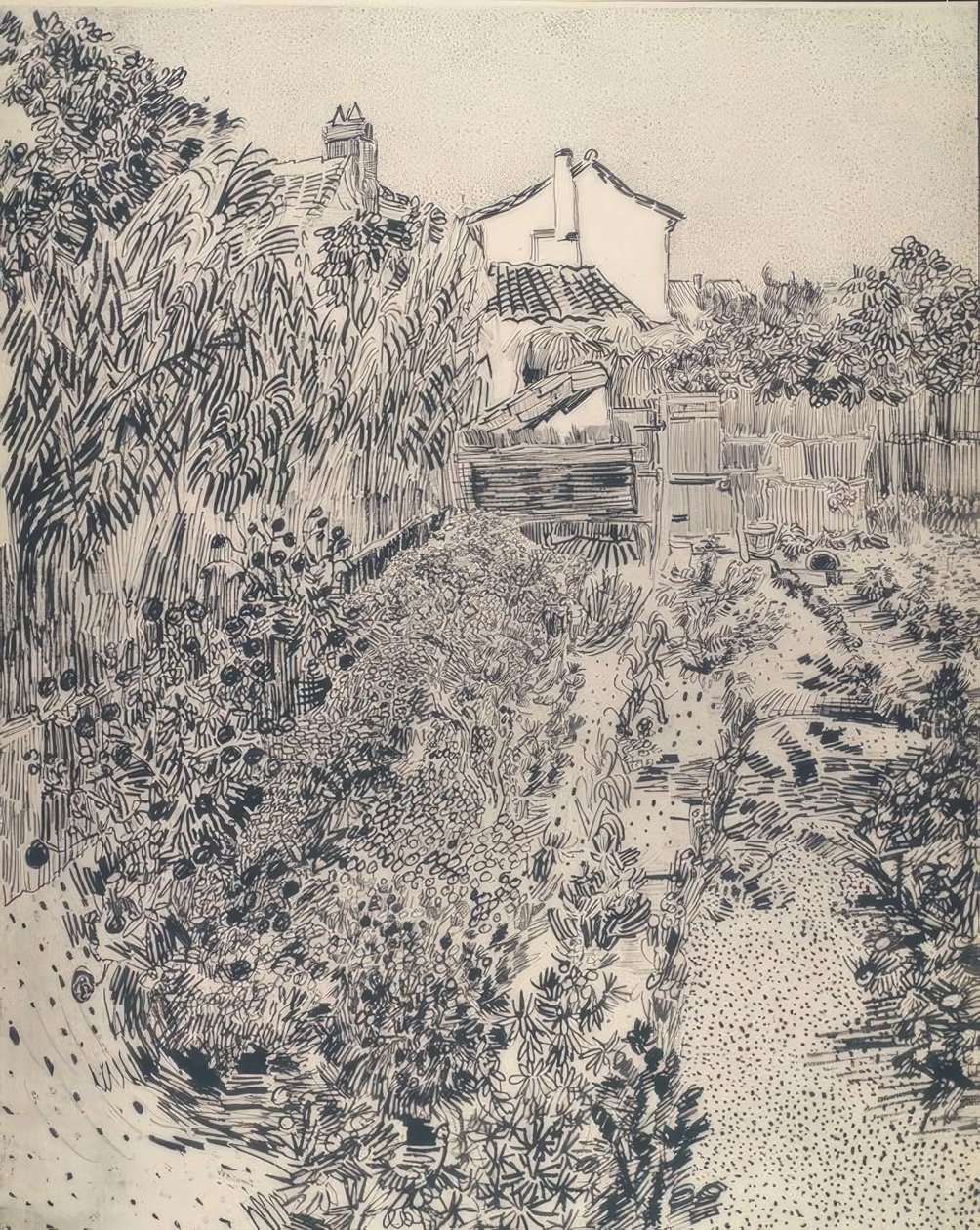 Small Farm Garden by Vincent van Gogh