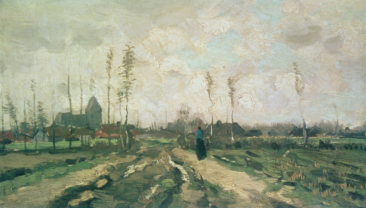Landscape with a Church and Houses, Nuenen by Vincent van Gogh