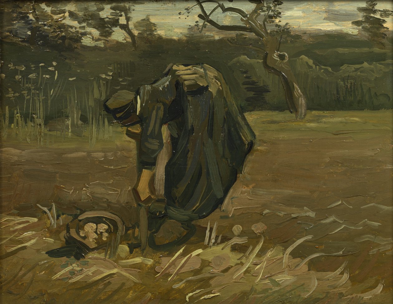 Peasant woman, harvesting potatoes, 1885 by Vincent van Gogh