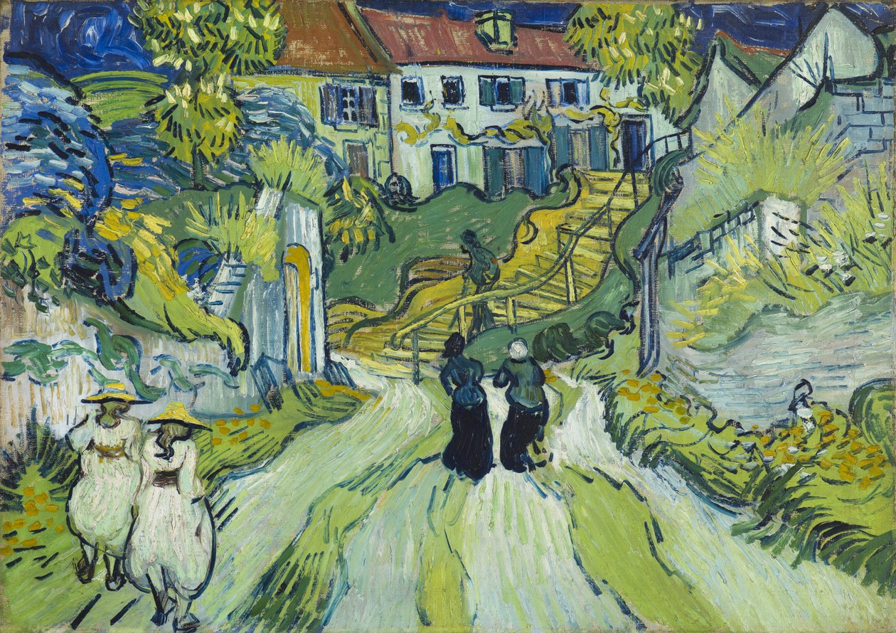 Stairway at Auvers, July 1890 by Vincent van Gogh