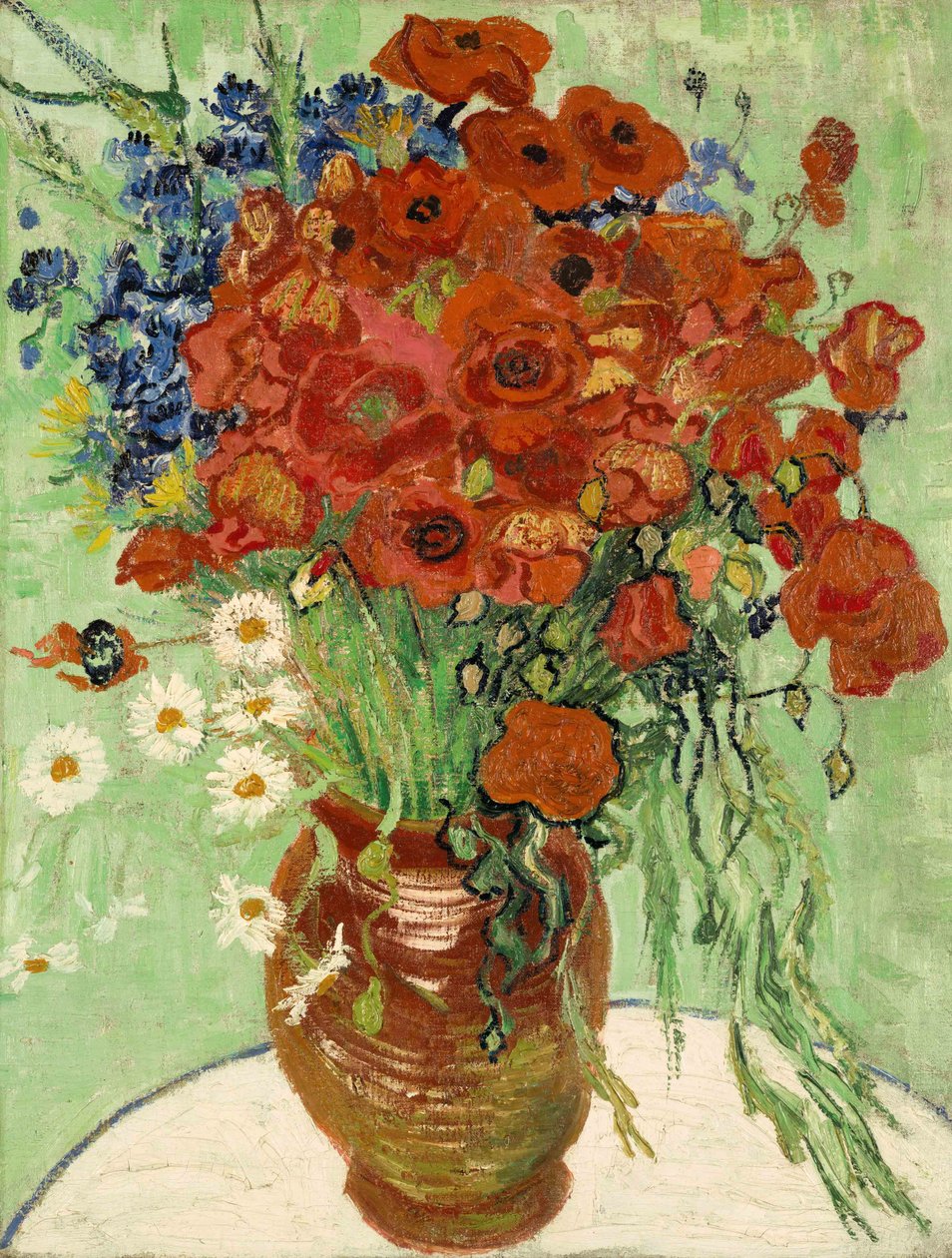 Still Life, Vase with Daisies and Poppies by Vincent van Gogh