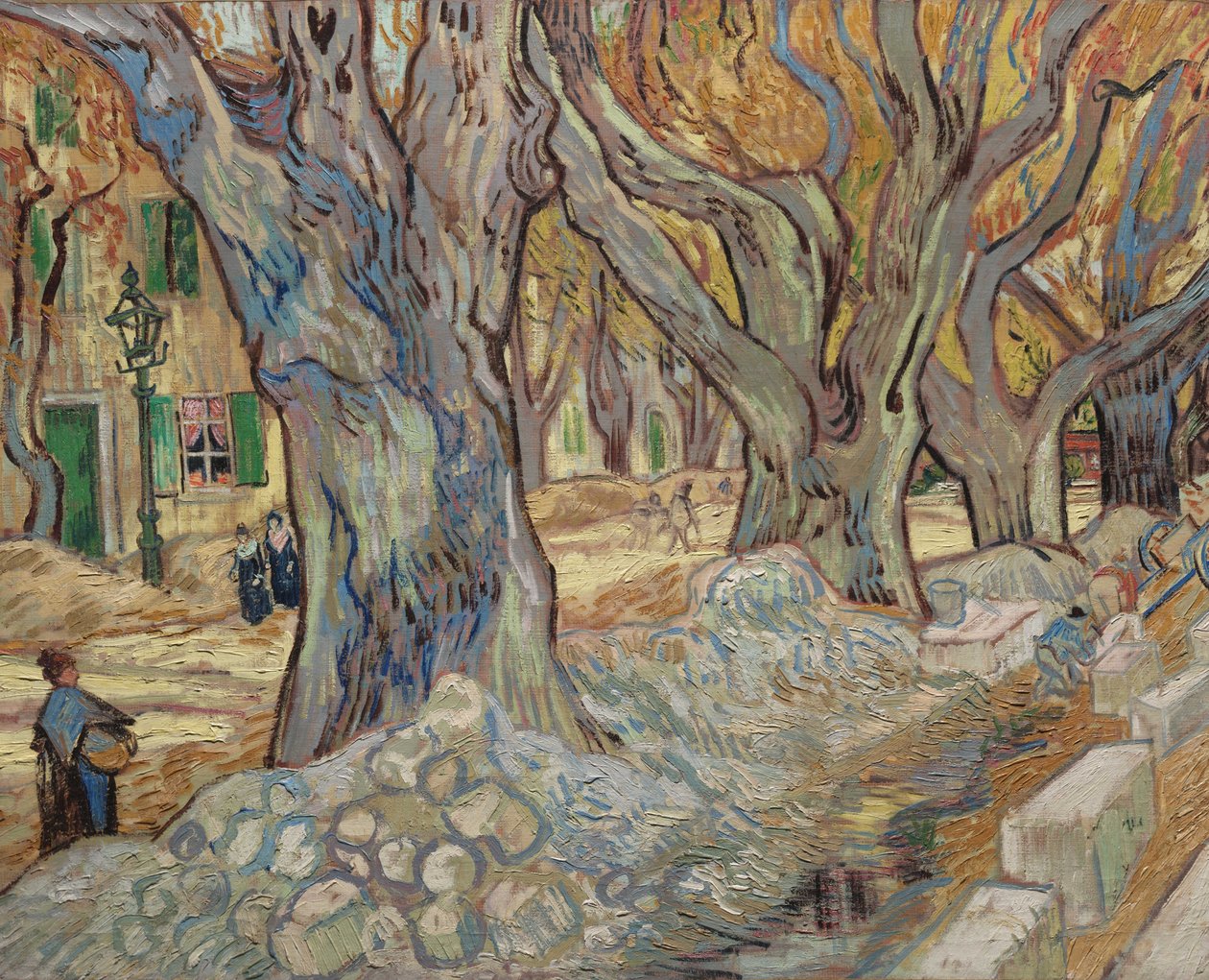 The Large Plane Trees, or Road Menders at Saint-Rémy by Vincent van Gogh