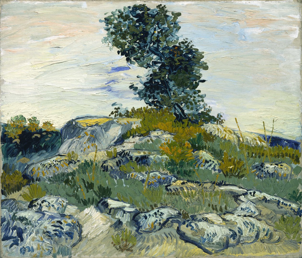 The Rocks / Rocks with Oak Tree by Vincent van Gogh