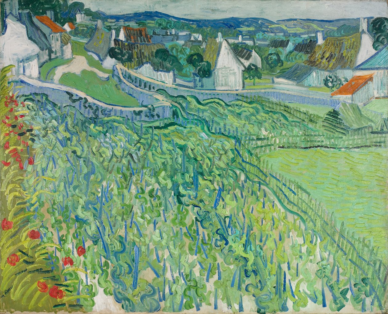 Vineyards at Auvers, June 1890 by Vincent van Gogh