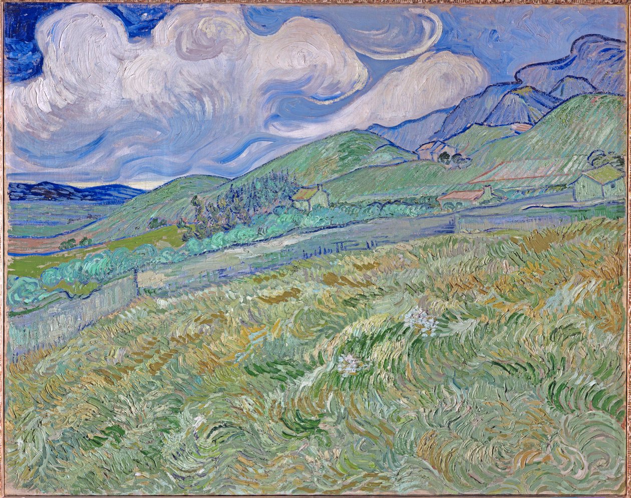 Wheatfield and Mountains by Vincent van Gogh