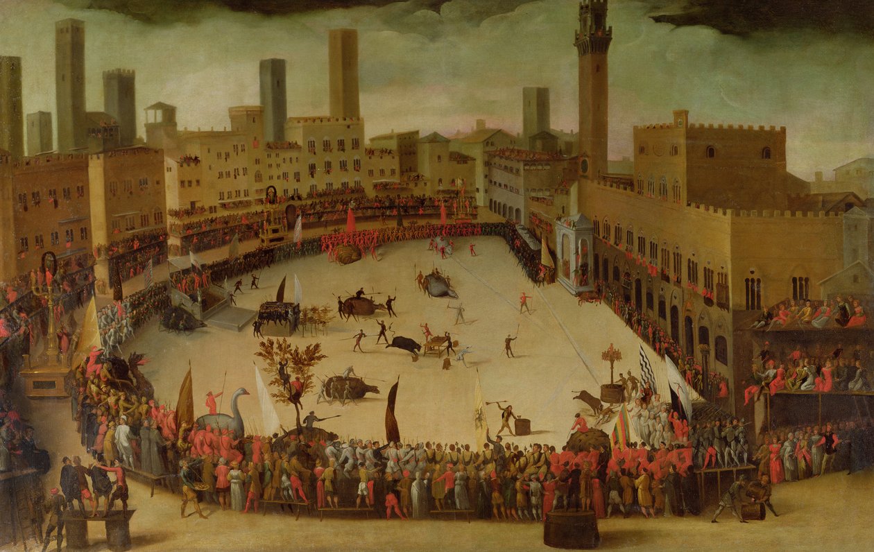 A Festa in the Campo del Campo, Siena by Vincenzo Rustici