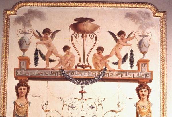 (detail) Pompeian Music Room Wall by Vincenzo Valdre