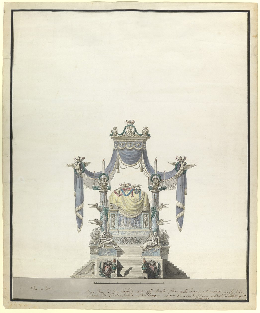 Catafalque for the Empress Catherine the Great 1729-1796, 1796 by Vincenzo Brenna