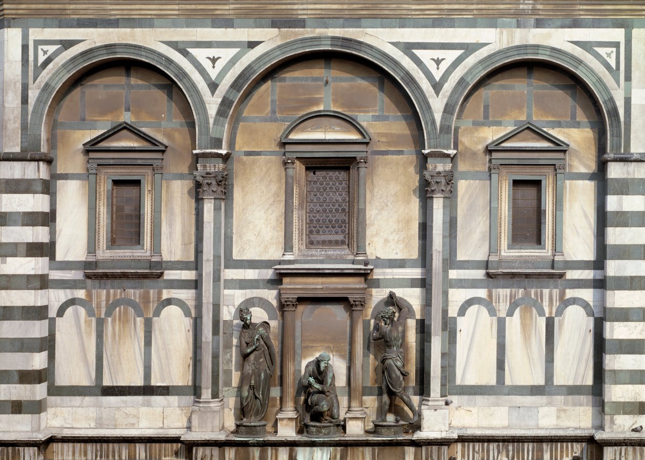 Saint John the Baptist, His Executioner and Salome (detail) - sculpture, 1571 by Vincenzo Danti