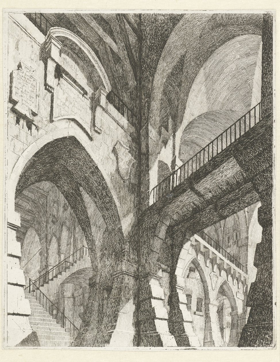 Interior of a Building by Vincenzo Mazzi