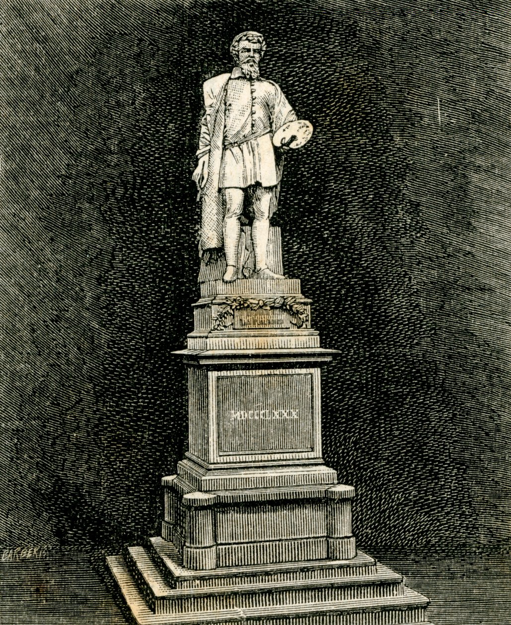The Monument to Antonio Allegri da Correggio, by Vincenzo Vela, Correggio, Emilia-Romagna, Italy by Vincenzo Vela
