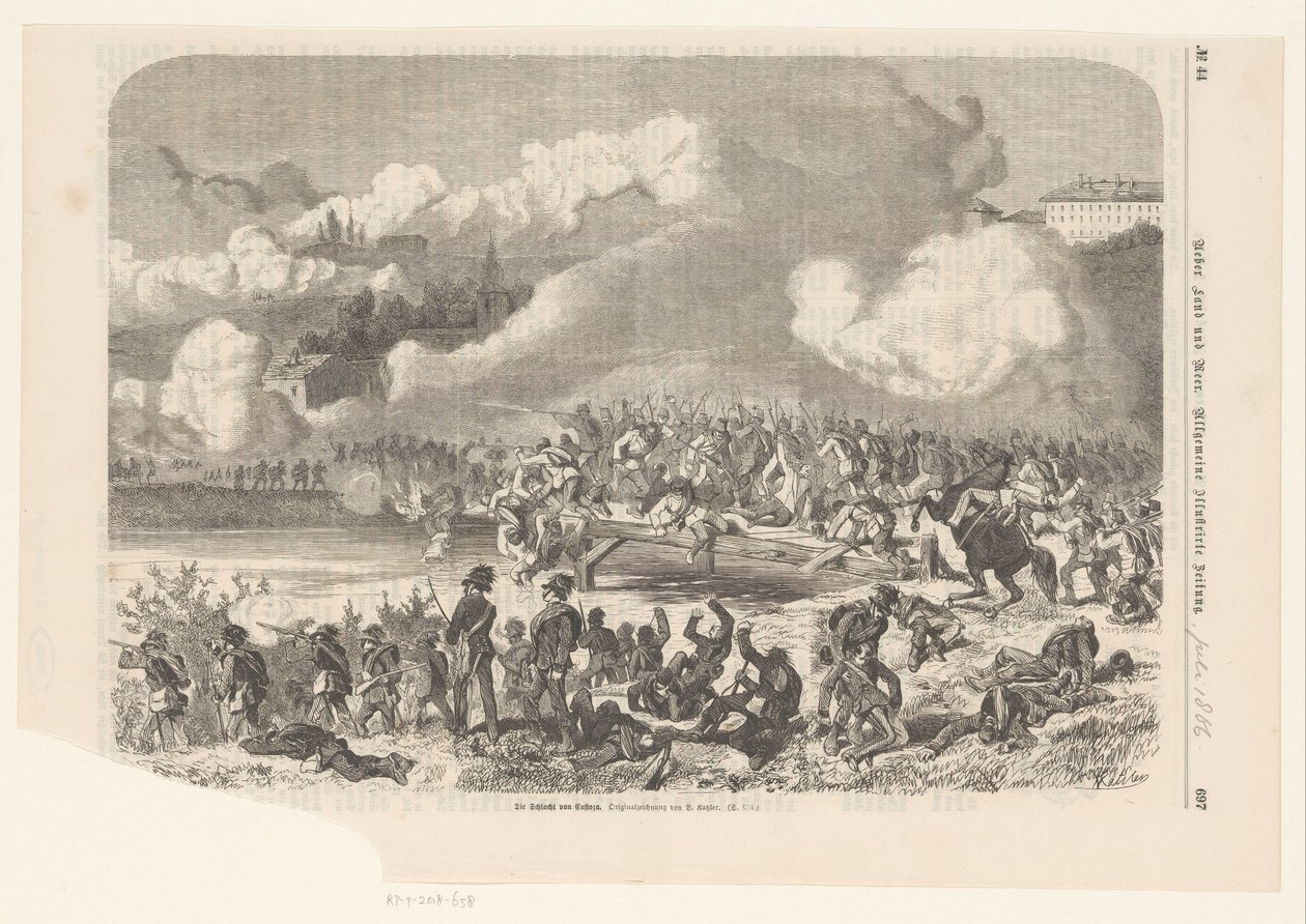 Battle of Custoza, 1866 by Vinzenz Katzler