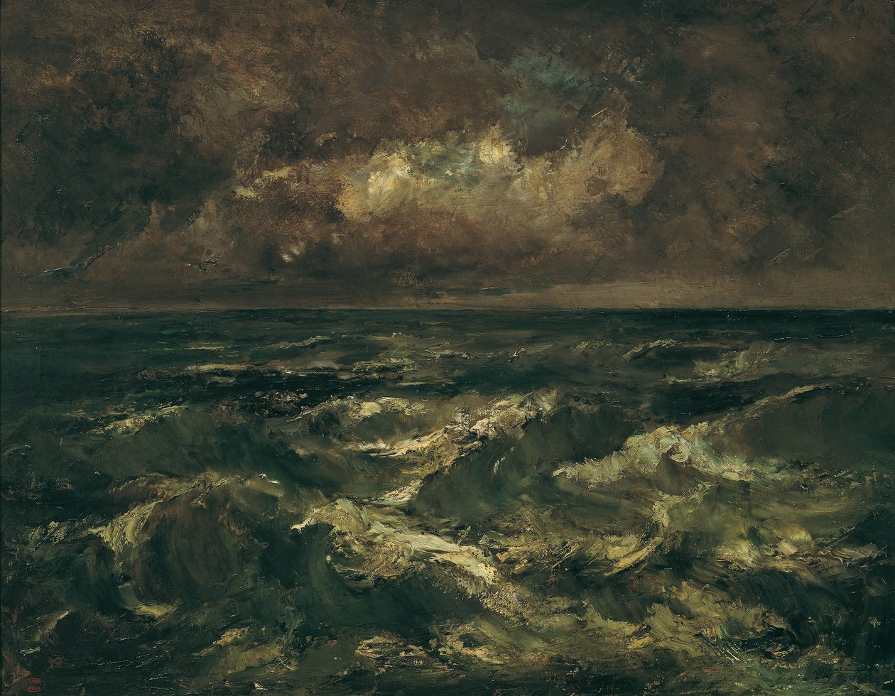 Stormy Sea by Virgilio Narcisso Díaz de la Peña