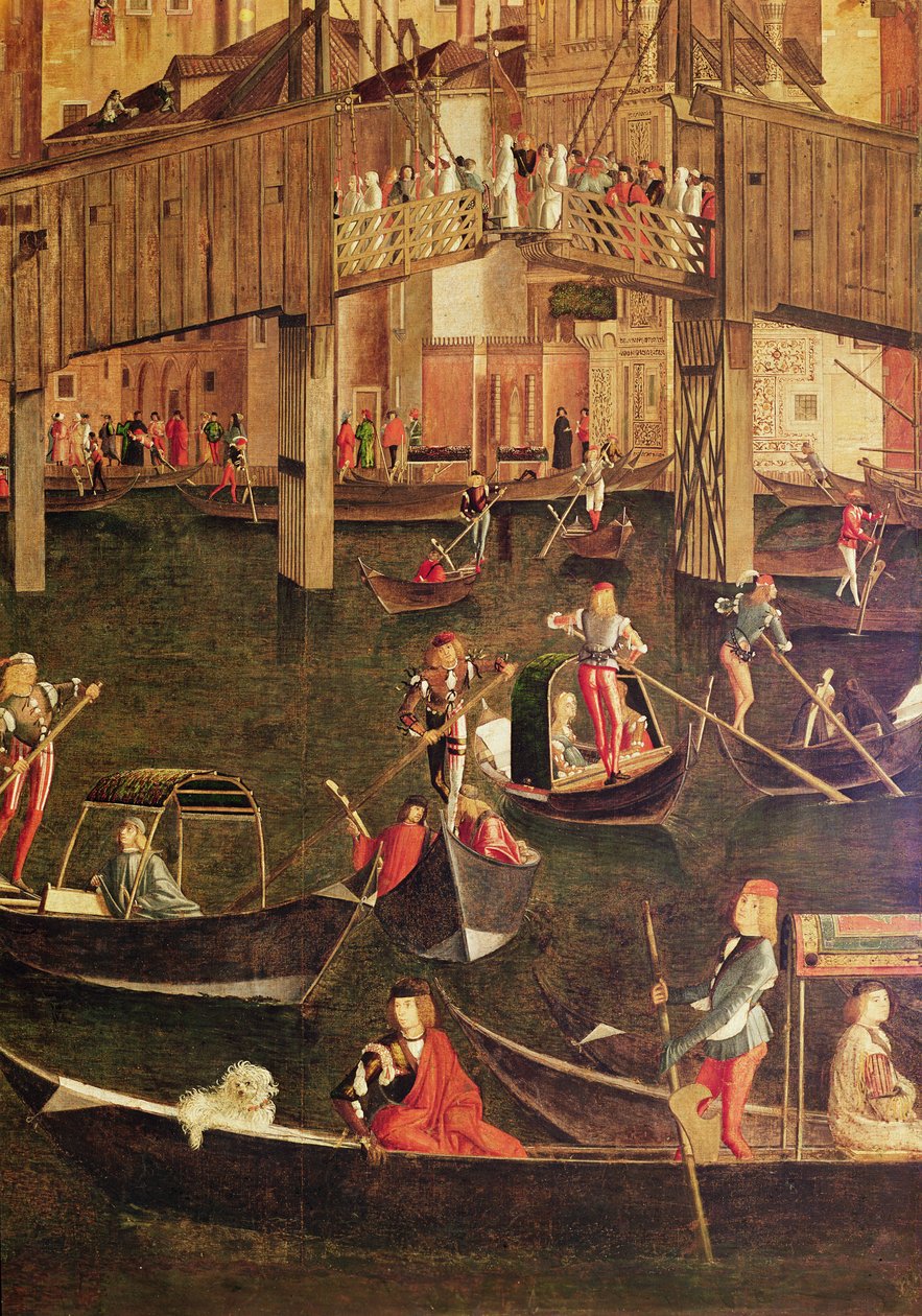 The Miracle of the Relic of the True Cross on the Rialto Bridge, 1494 (detail) by Vittore Carpaccio