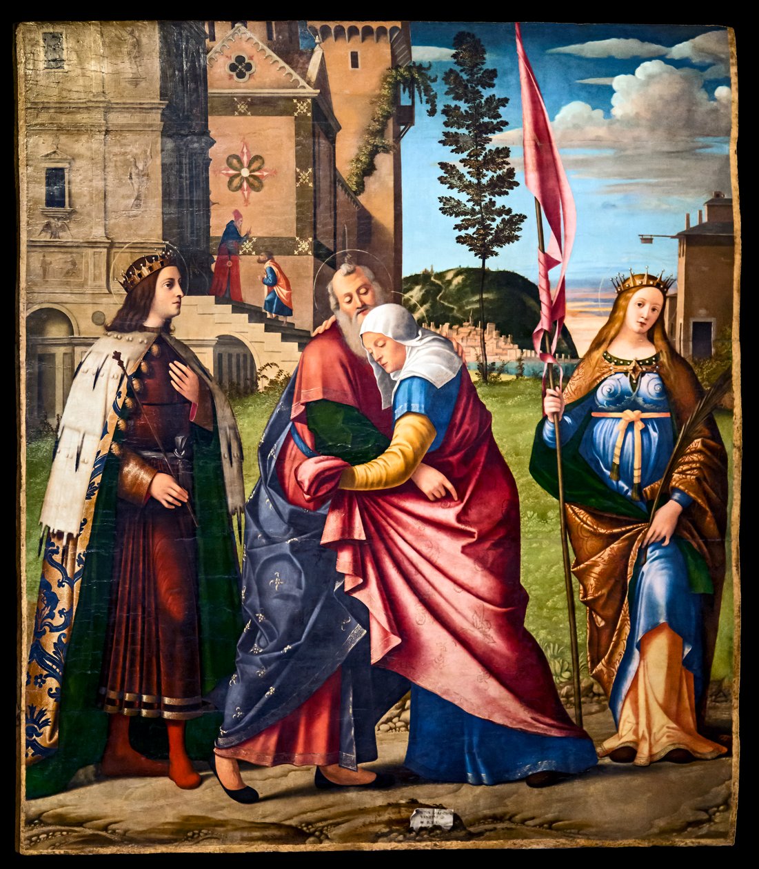 Meeting of Joachim and Anna with St. Louis IX and St. Livrade by Vittore Carpaccio
