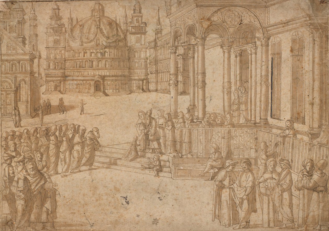 The Presentation of the Virgin in the Temple c.1500-20 by Vittore Carpaccio