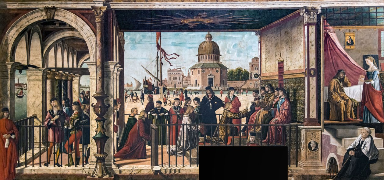 Arrival of the English Ambassadors at the Court of the King of Brittany, 1495-1500 by Vittore Carpaccio