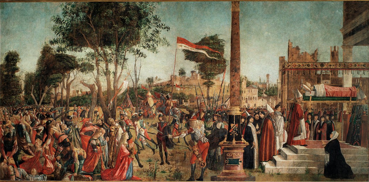 Cycle of the Life of Saint Ursula: The Martyrdom of the Pilgrims and the Funeral of St. Ursula by Vittore Carpaccio