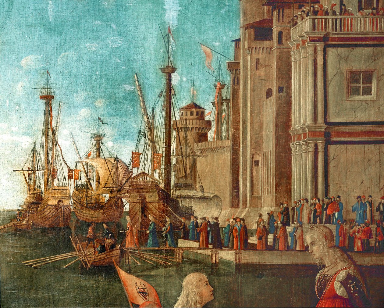 Ships in the Harbour by Vittore Carpaccio