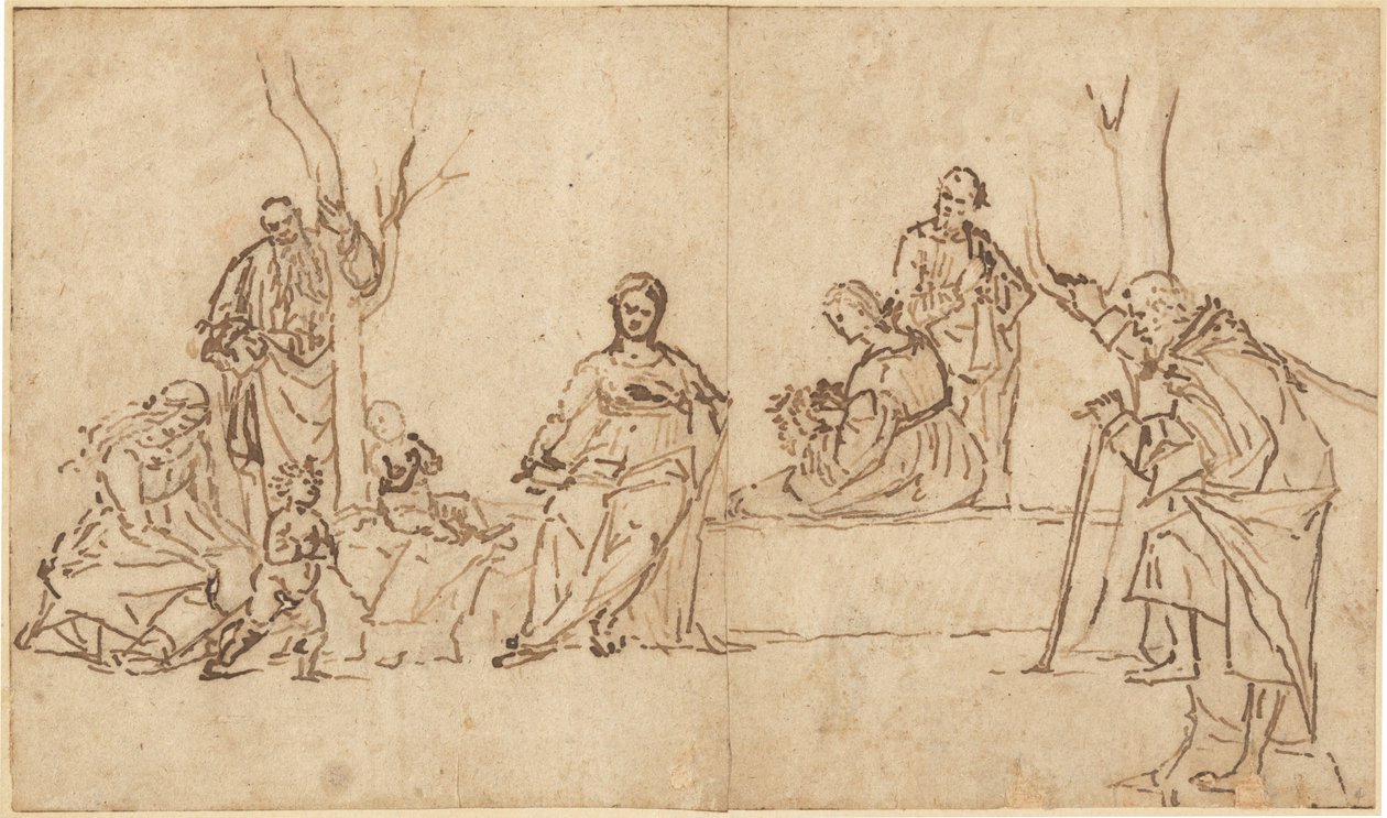 The Madonna and Child with Saints in a Landscape (Sacra Conversazione) by Vittore Carpaccio