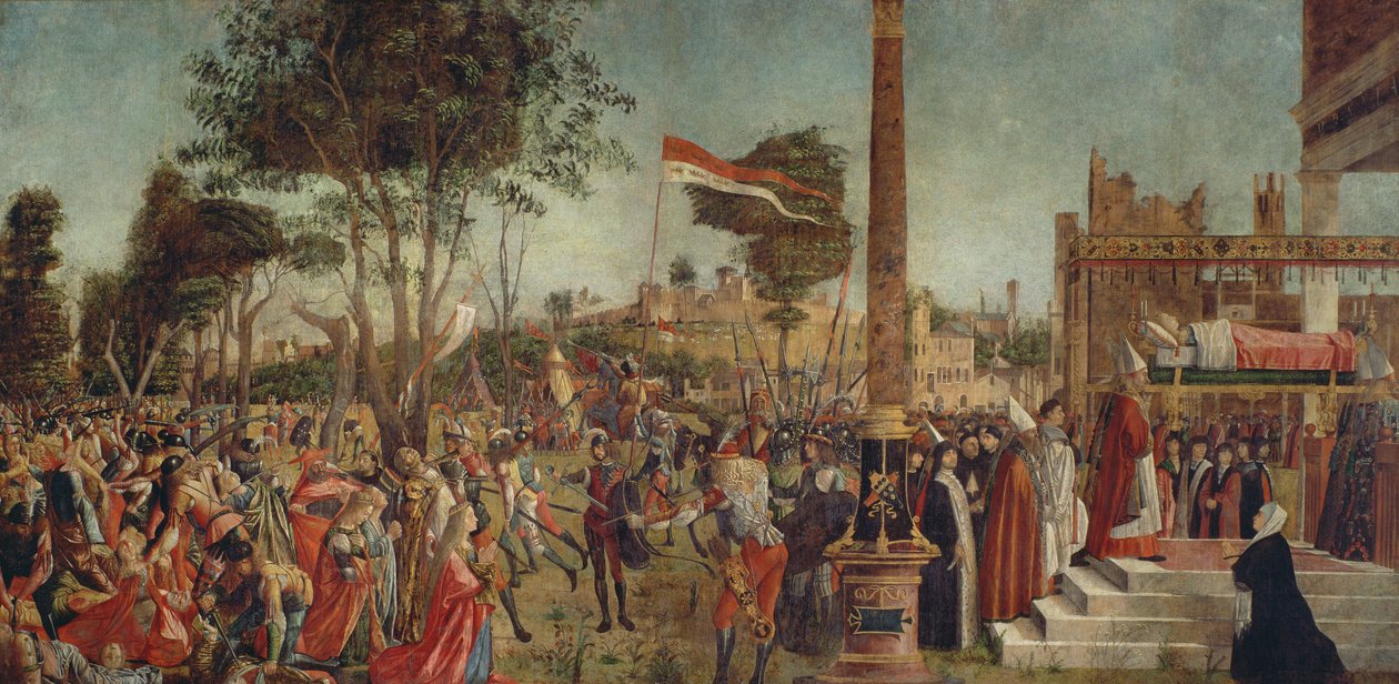 The Martyrdom of the Pilgrims and the Funeral of St. Ursula, from the St. Ursula Cycle by Vittore Carpaccio