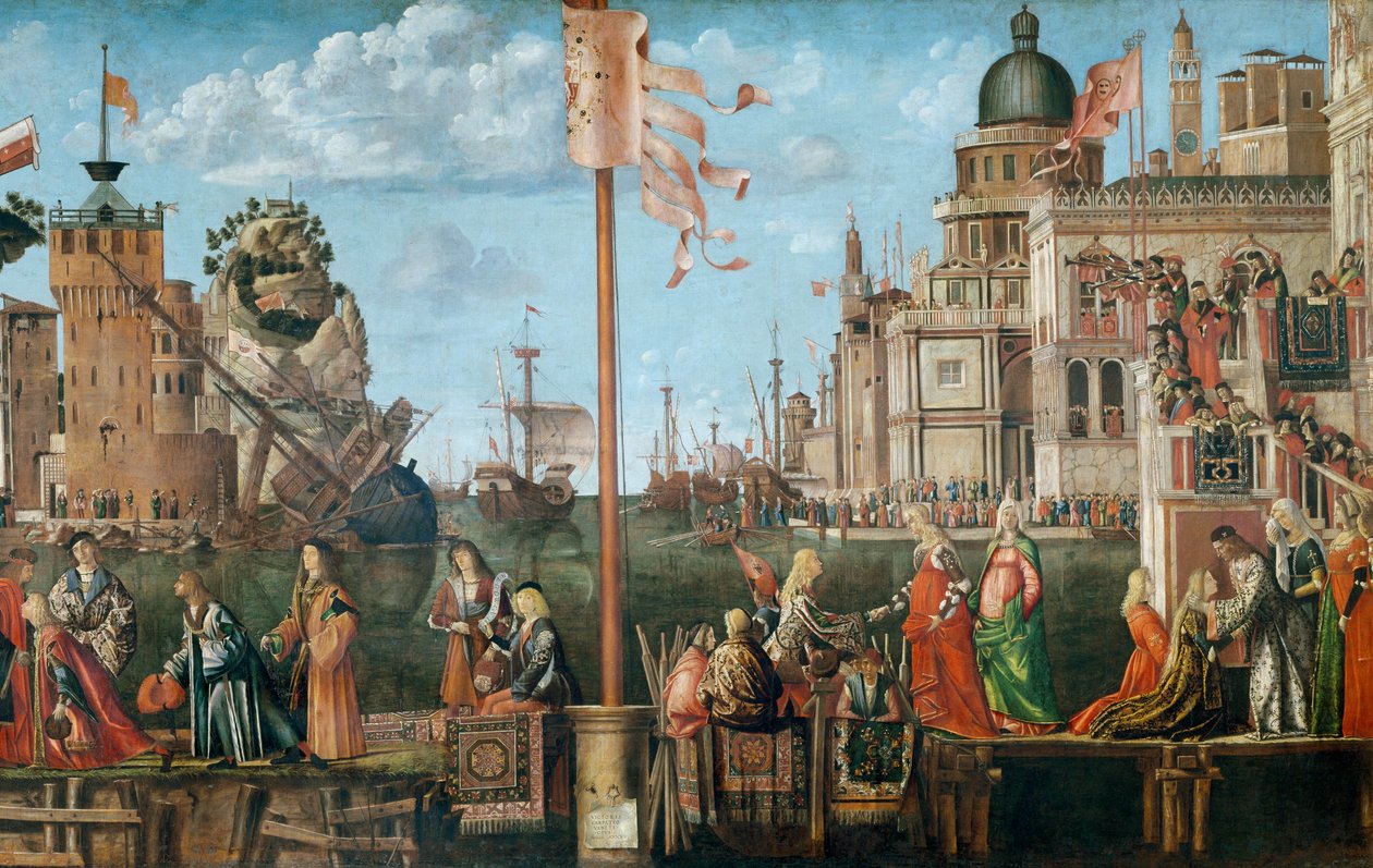 The Meeting of Etherius and Ursula and the Departure of the Pilgrims (detail) by Vittore Carpaccio