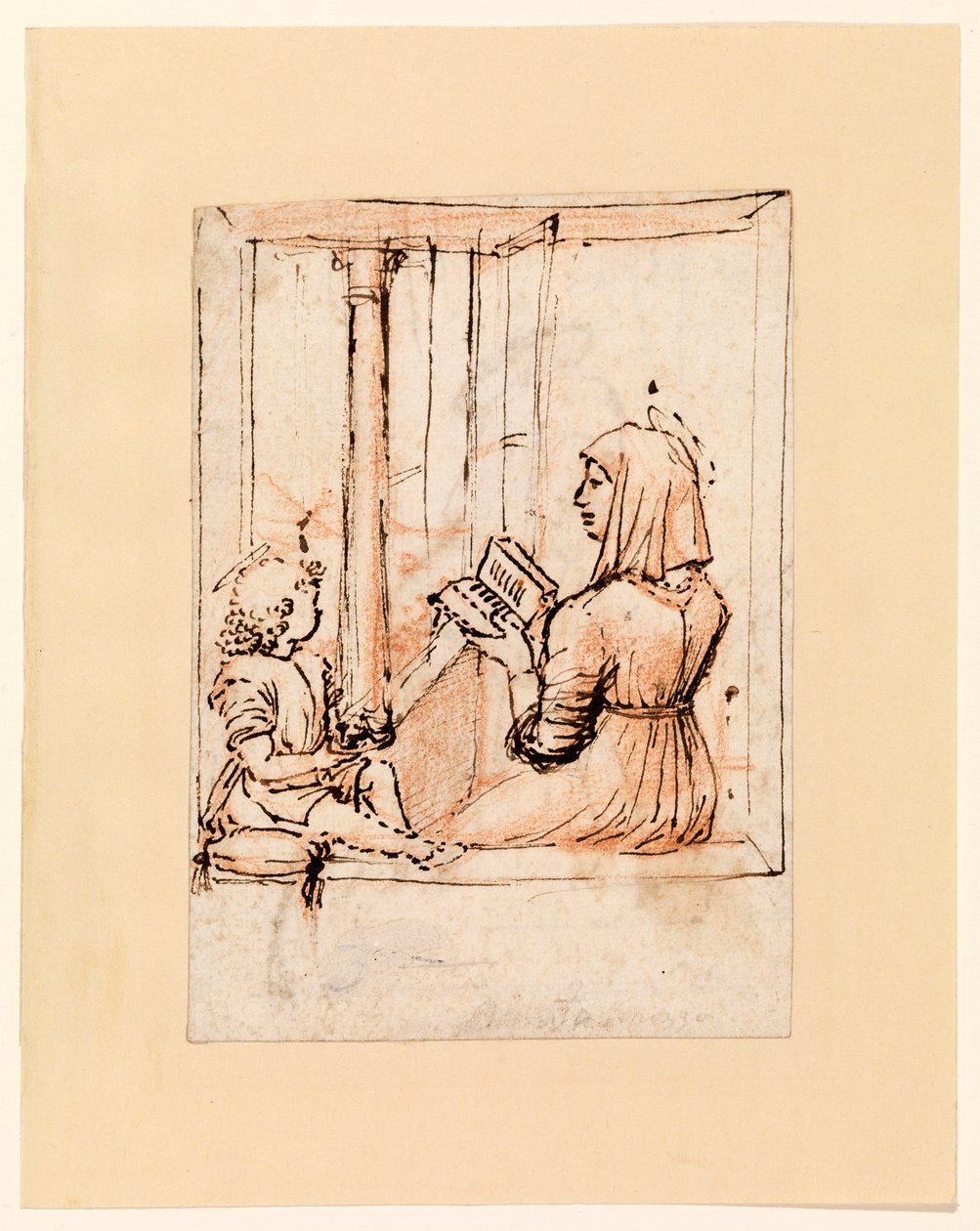Virgin Mary reading to the Infant Christ (recto) by Vittore Carpaccio