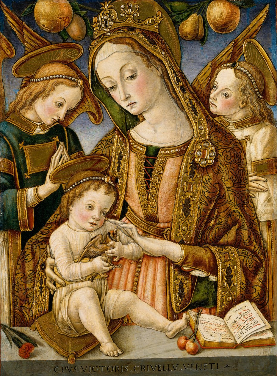 Madonna and Child with Two Angels by VittorioCrivelli
