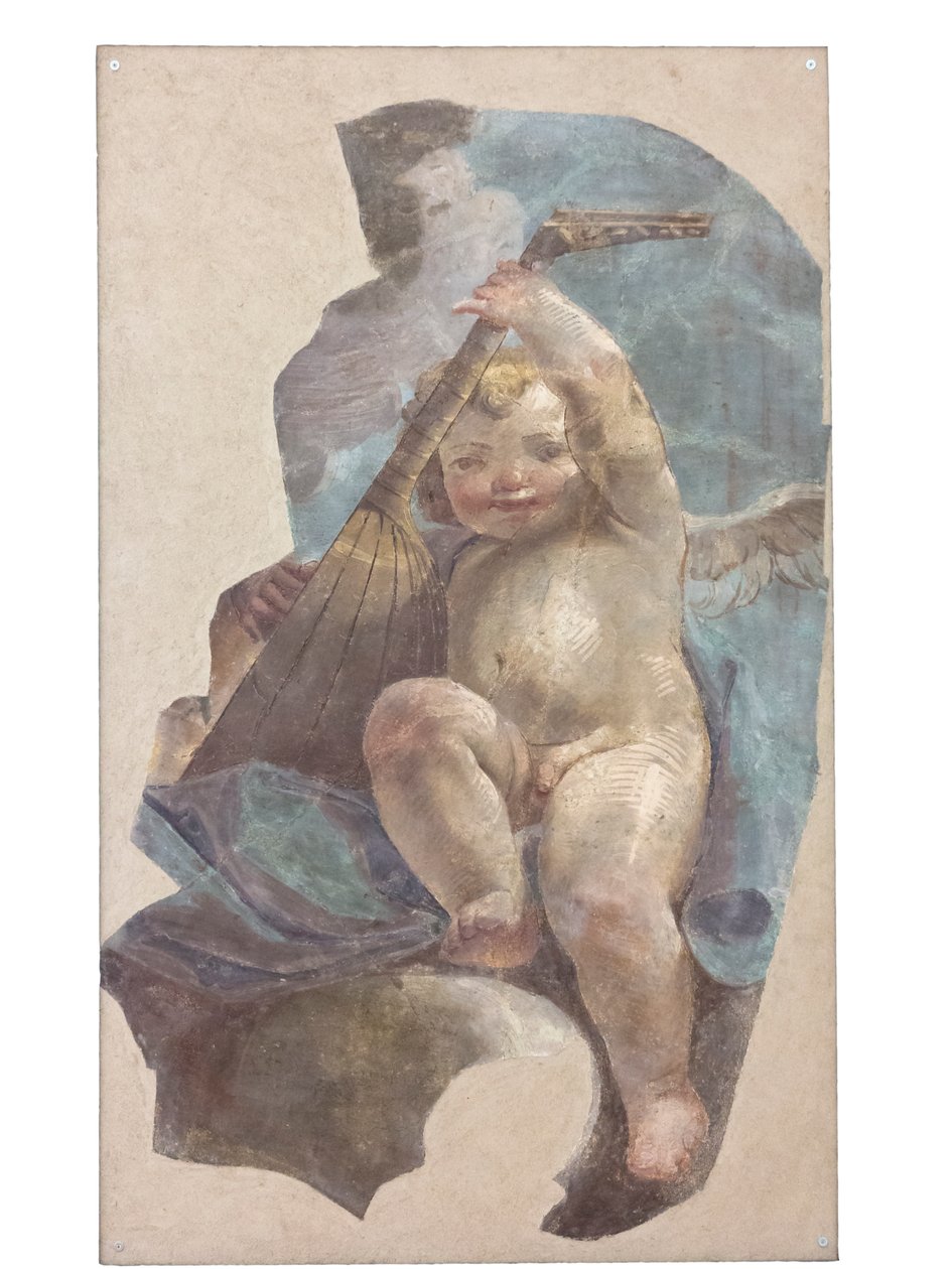 Frescos of angels, originally from St. Augustinus church by Vittorio Maria Bigari
