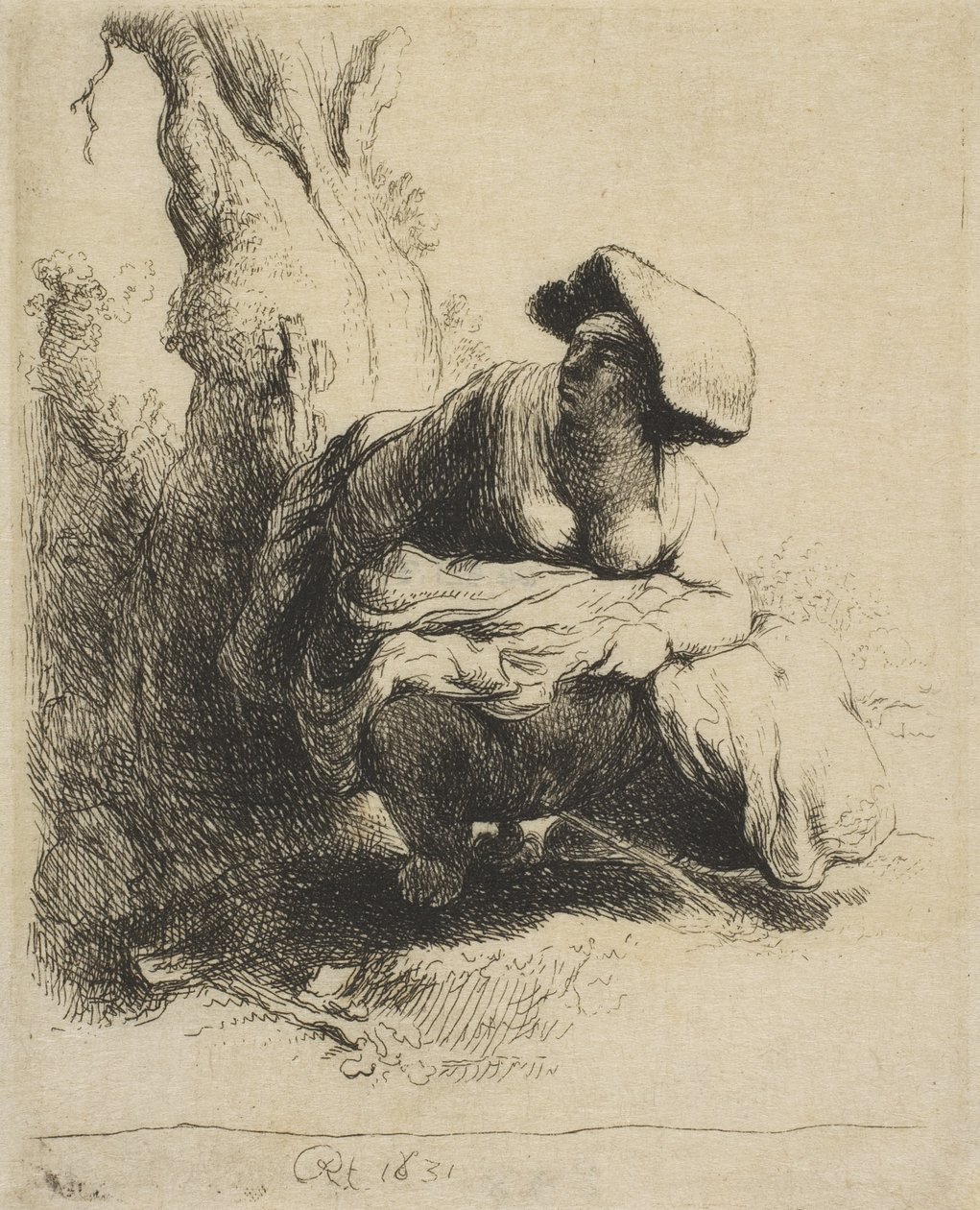 A Woman Making Water, late 18th-early 19th century by Vivant Denon