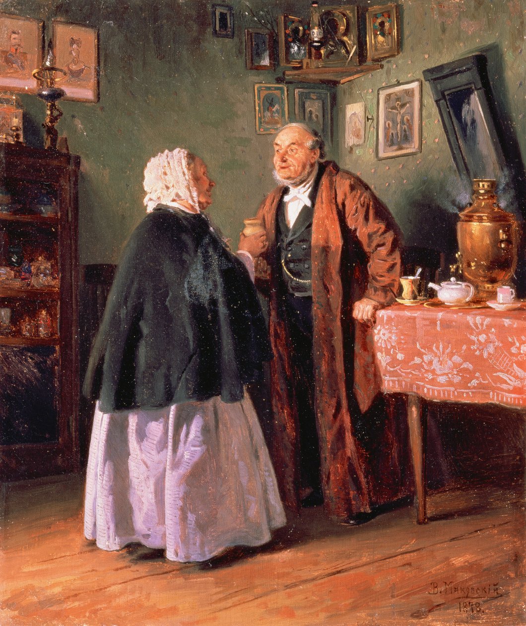 Congratulations, 1878 by Vladimir Egorovic Makovsky