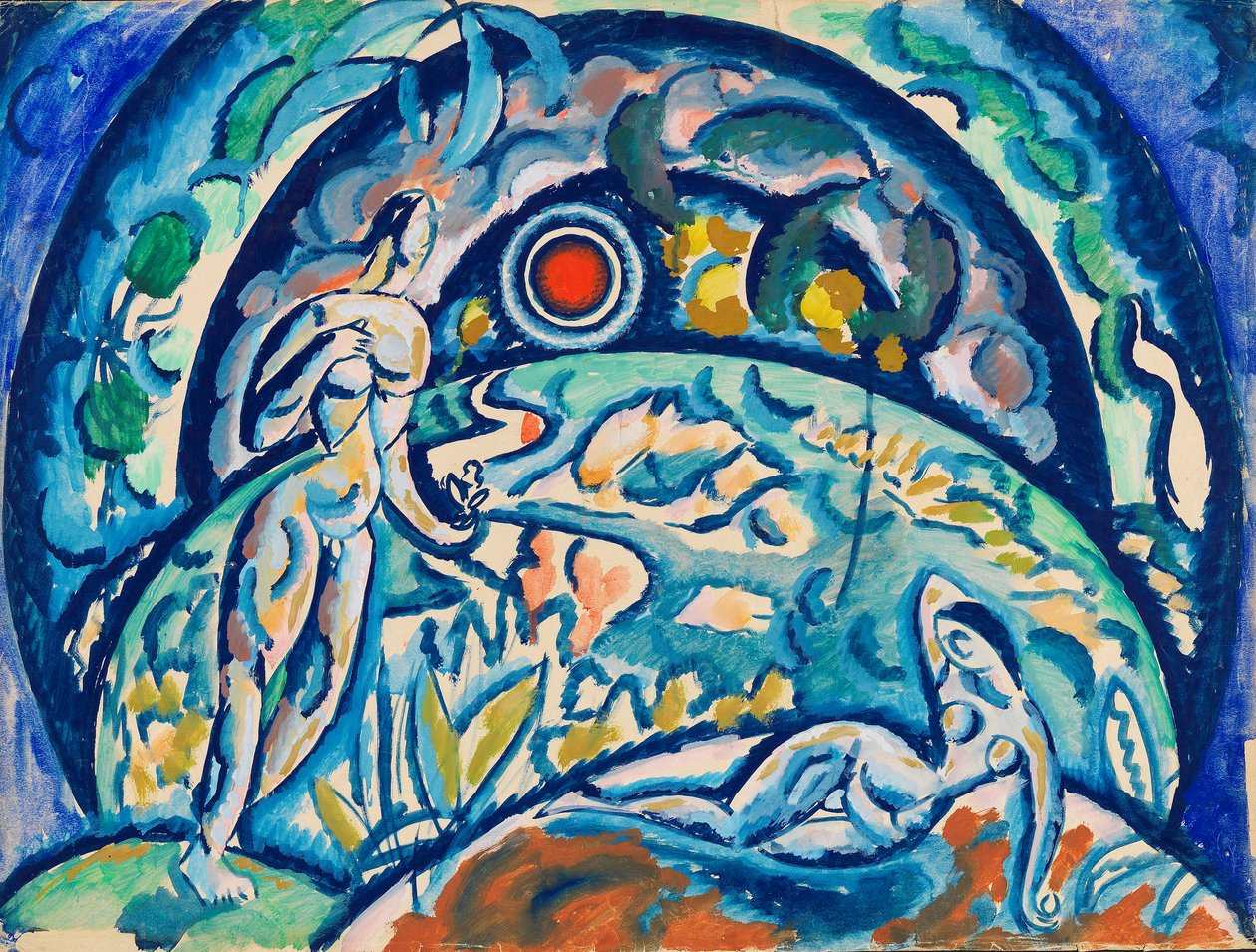 Adam and Eve, 1910-1911 by Daniel Vladimir Baranoff Rossine