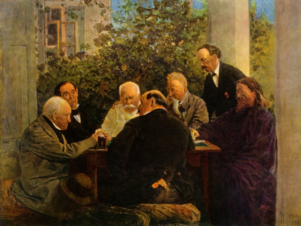 The Game of Cards, late 19th-early 20th century by Vladimir Egorovic Makovsky