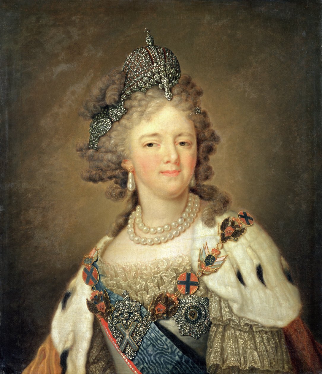 Portrait of Empress Maria Fyodorovna (1759-1828) by Vladimir Lukich Borovikovsky