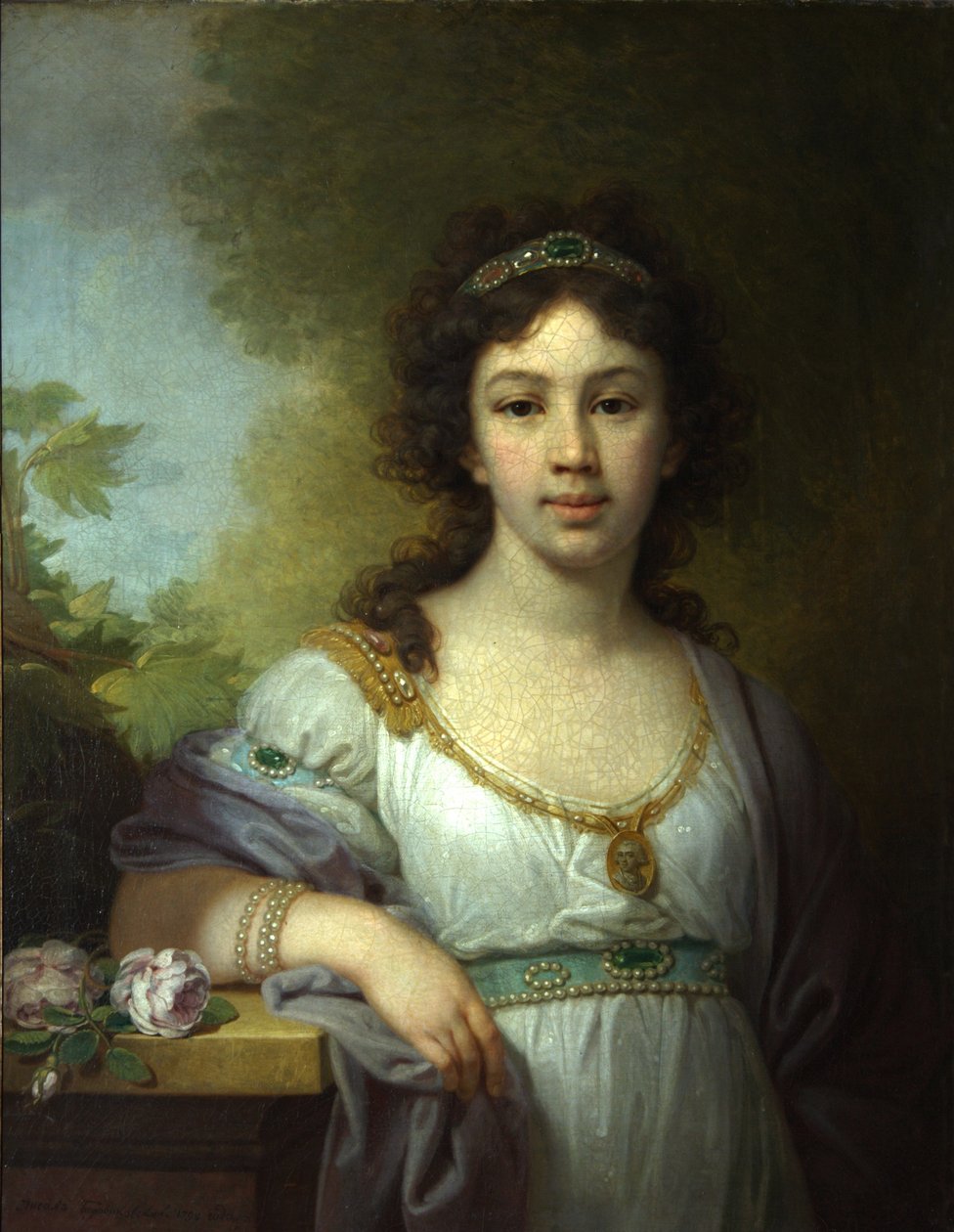 Portrait of Varvara Shidlovskaya, 1798 by Vladimir Lukich Borovikovsky