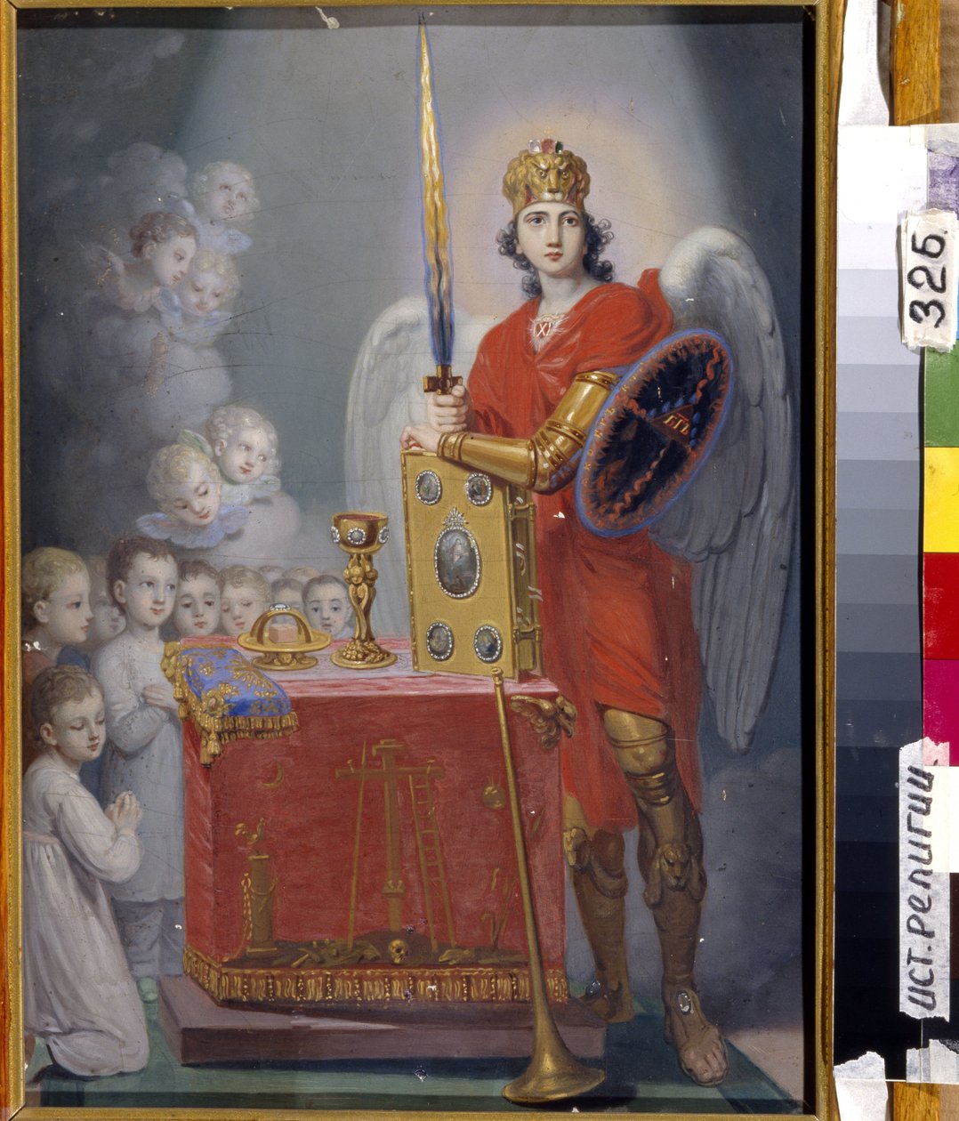 The Children of Emperor Paul I before the Altar, Protected by Archangel Michael by Vladimir Lukich Borovikovsky