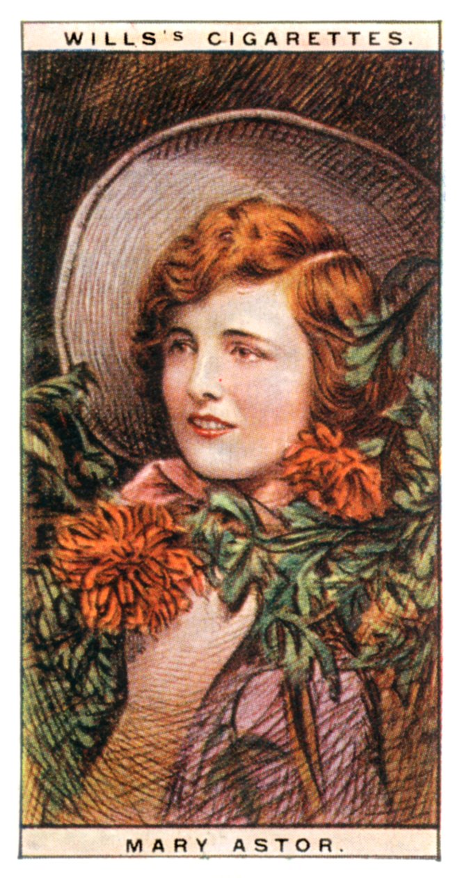 Mary Astor 1906-1987, Academy Award-winning American actress, 1928 by WD and HO Wills