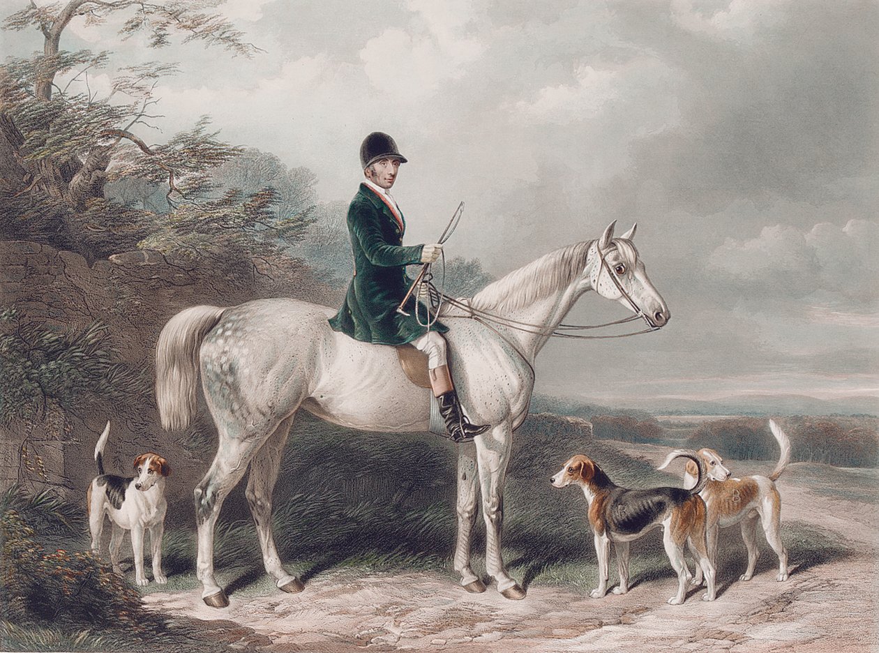 Mr. William Long on Bertha, Engraved by E. Hacker, 1849 by W. Barraud
