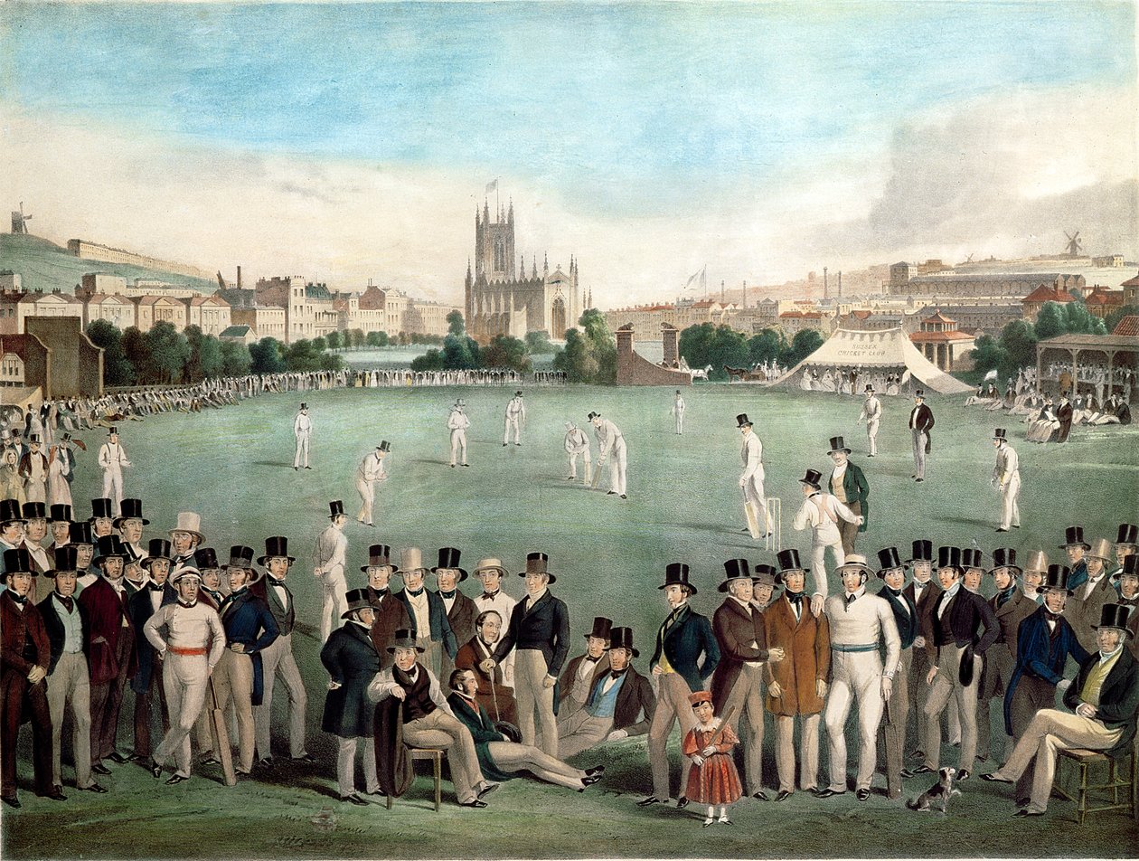 A Cricket Match between Sussex & Kent in 1840, published by S. Lipschitz, London by W. and Basebe Charles (after) Drummond