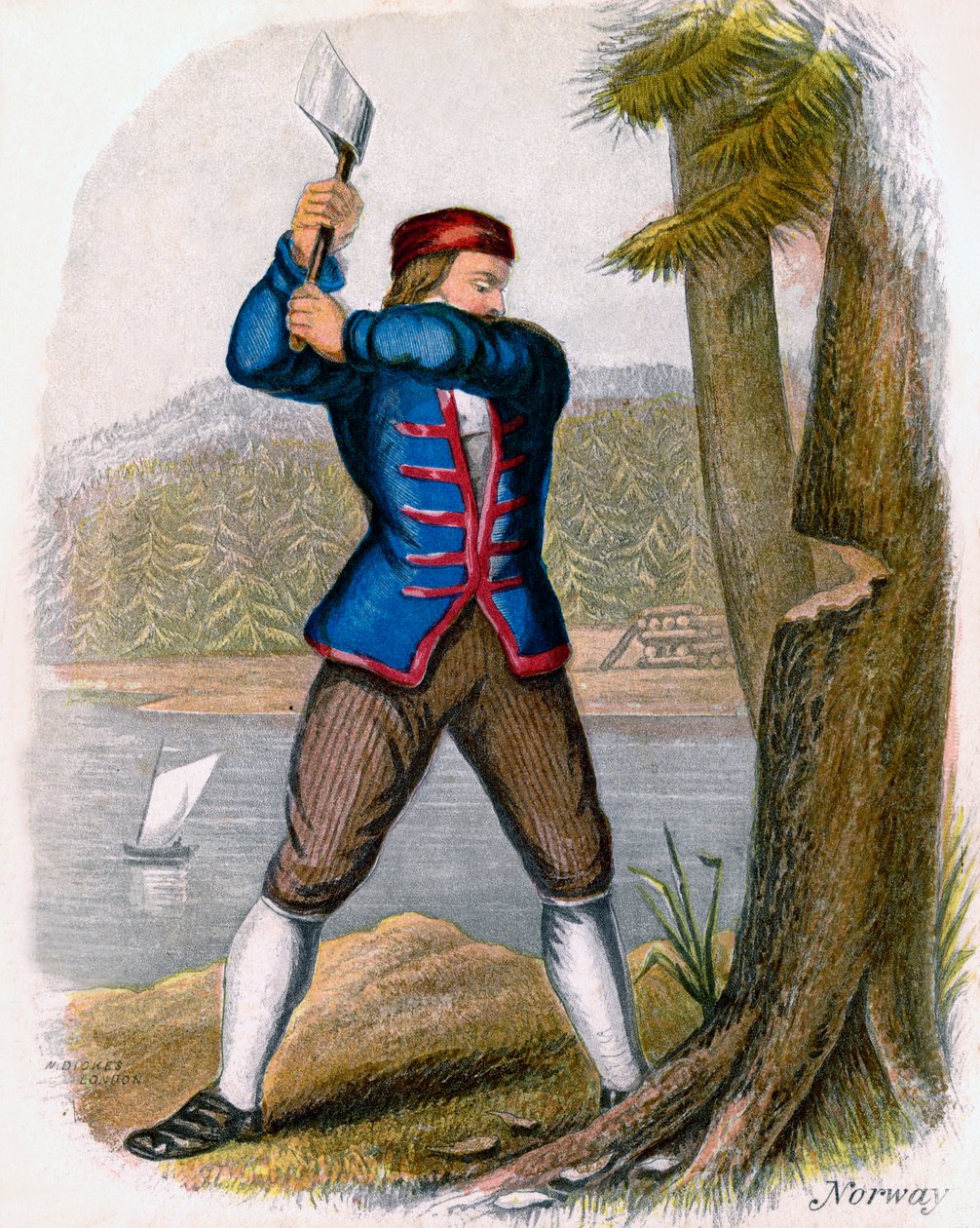 Norwegian Woodcutter, 1809 by W. Dickes